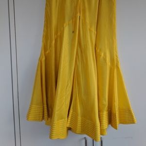 Ralph Lauren Blue Label silk yellow maxi skirt